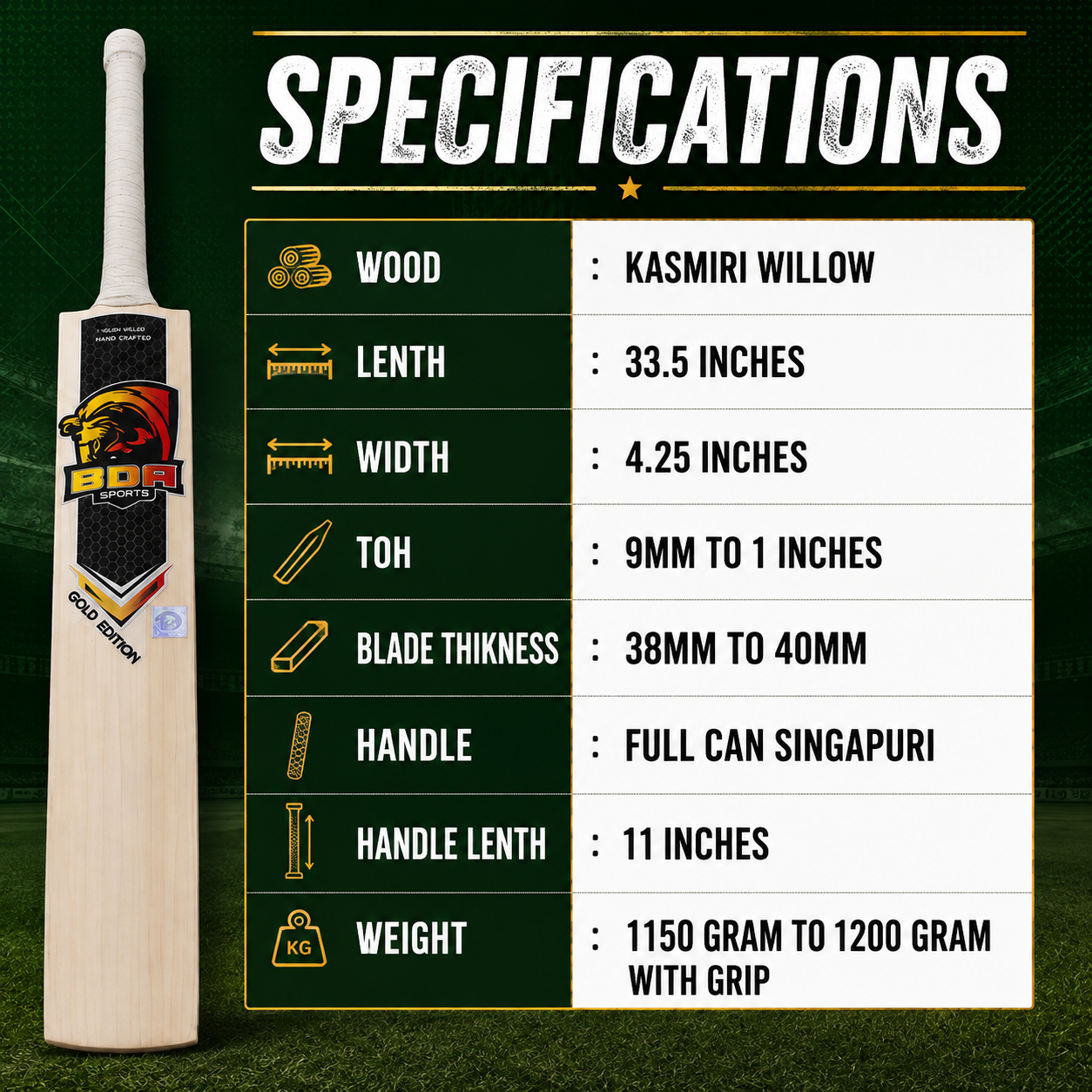 KASMIRI LEATHER BAT - Image 2